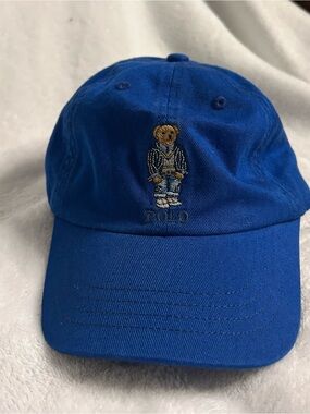 Ralph Lauren Blue Polo Bear Kids Baseball Cap